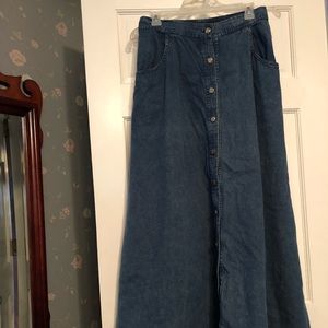 Marsha Sport Long Denim Skirt